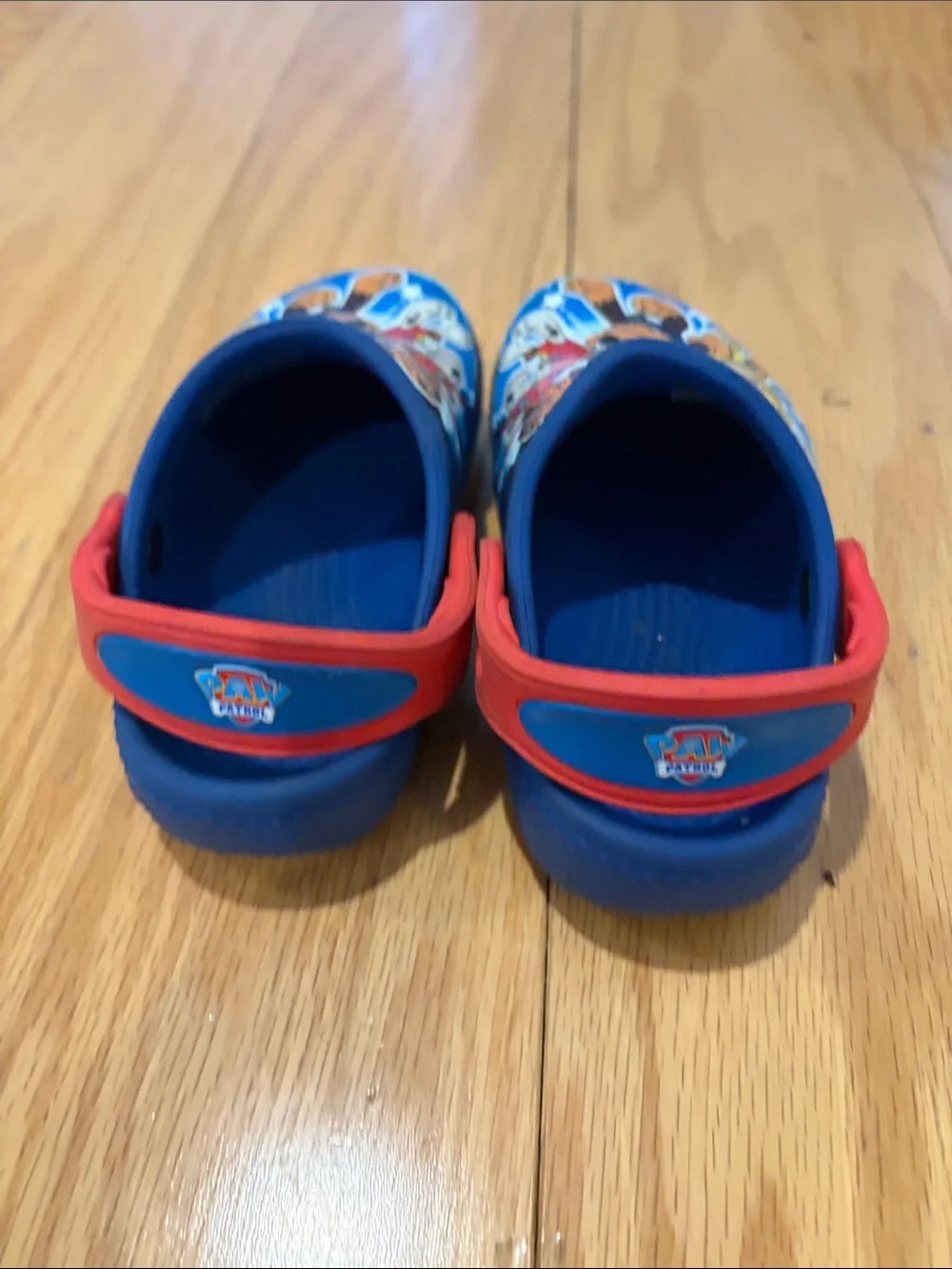CROCS Kids Paw Patrol Clog Sandals in Blue and Red